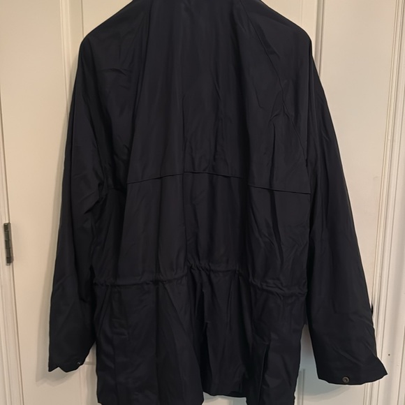 Loro Piana Navy Horsey Jacket w Mahogany Leather Collar L NWOT - Picture 8 of 13